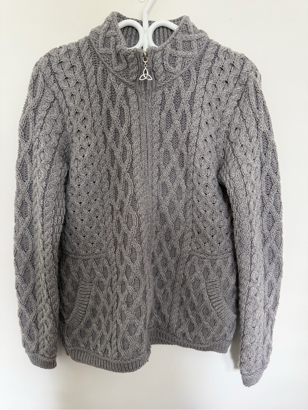 100% Irish Merino Wool Sweater Zip-Up